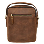 Mens Real Leather Cross Body Bag Small Organiser Travel Pouch Jett Tan Hunter - Image 3