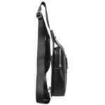 Mens Real Leather Chest Bag Cross Body Style Nara Black - Image 3