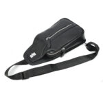 Mens Real Leather Chest Bag Cross Body Style Nara Black - Image 2