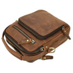 Mens Real Leather Cross Body Bag Small Organiser Travel Pouch Jett Tan Hunter - Image 2