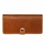 Rust Brown Leather Long Wallet - Image 2